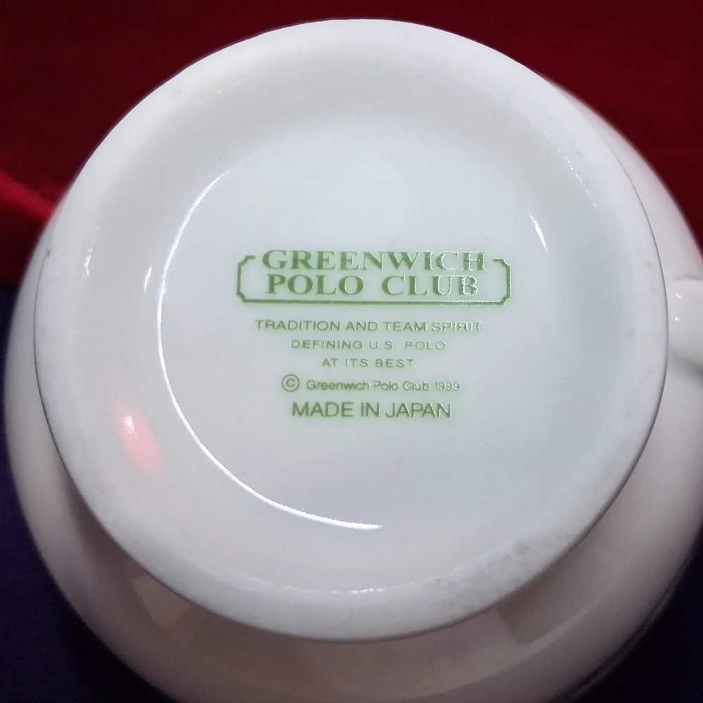 Vintage Greenwich Polo Club Teacup And Saucer Set 1999 Fruits Pattern Rare Japan